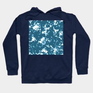 Blue peacock Storm - Tie Dye Shibori Texturenavy Hoodie